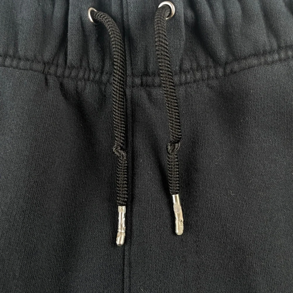 Nike Jordan Sportswear Fleece Sweatpants Black Custom Hem Snap Pocket Comfy M‎